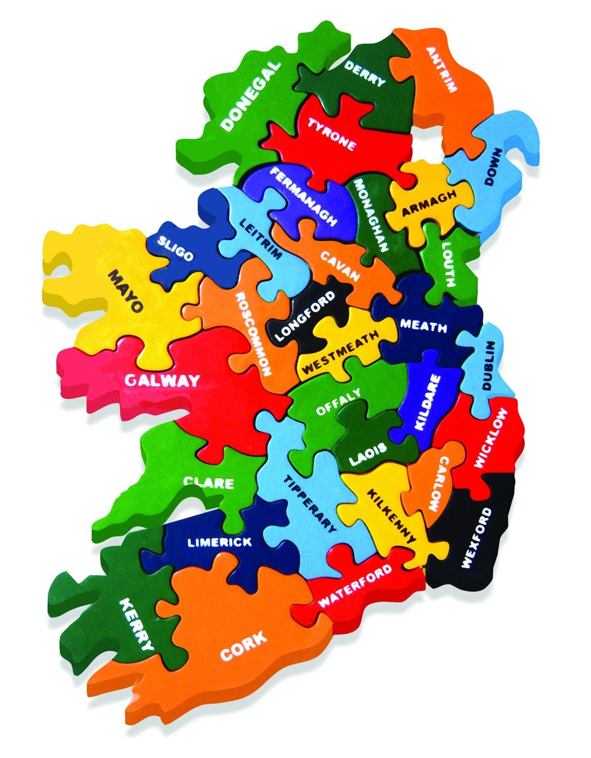 mapa írsko puzzle