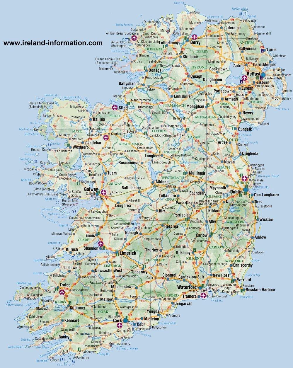 mapa blackrock írsko