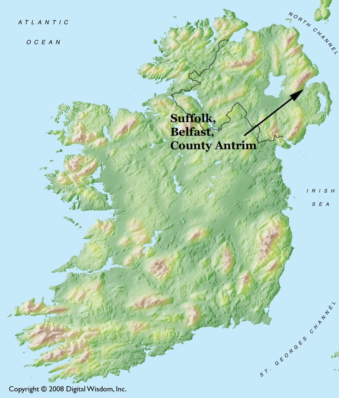 mapa belfast severné írsko