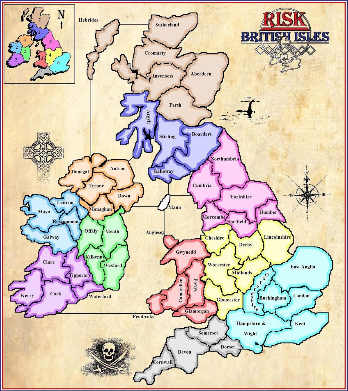 mapa mapa írsko hra
