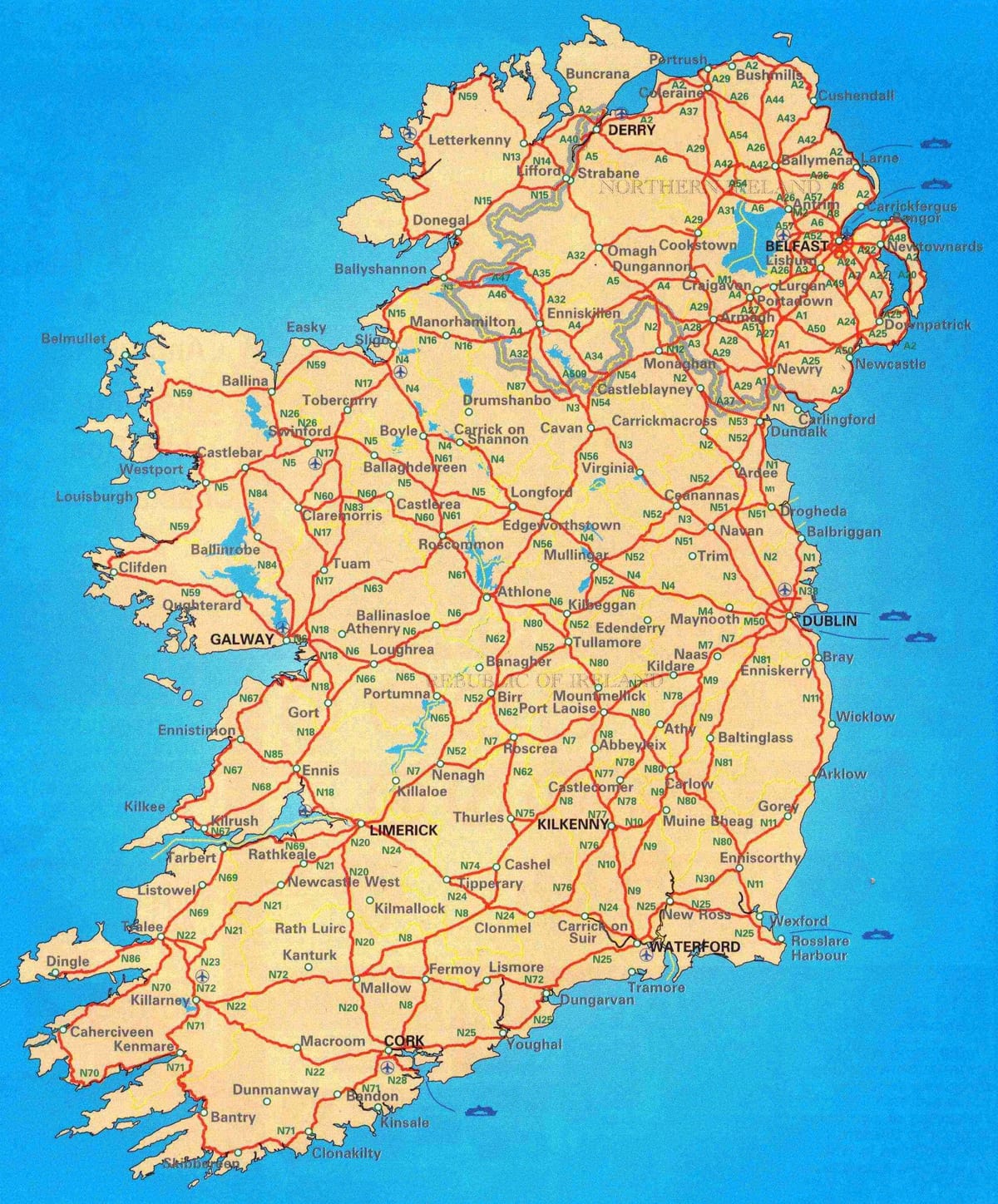 mapa eire kraj