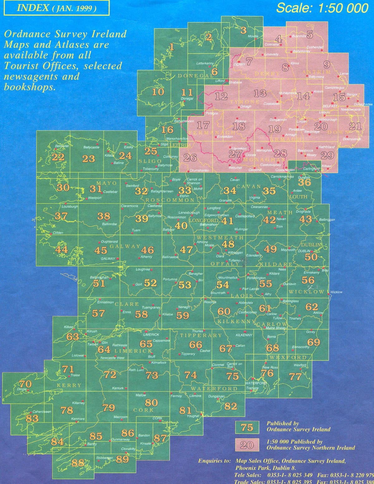 osi írsko mape