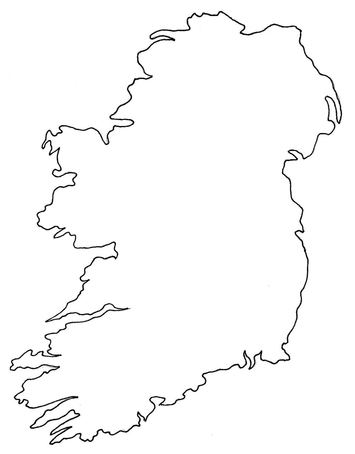 prázdne mapa írsko