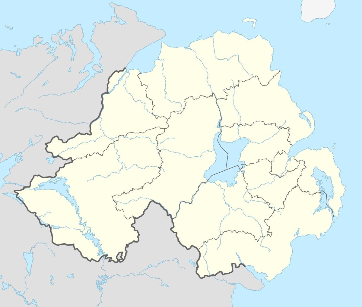 mapa severného írska pláže 