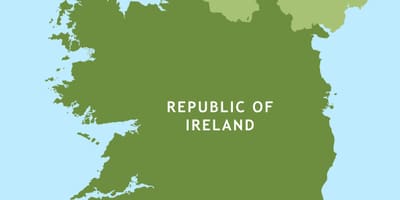 Cestnú mapu írska republika