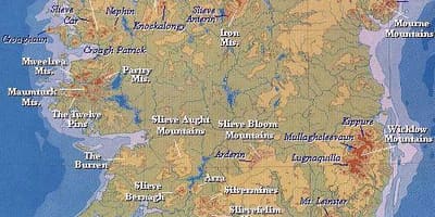 Mapa írsko horách 
