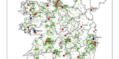 Mapa írsko lesy
