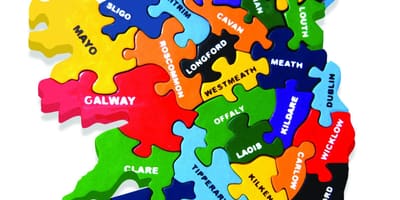 Mapa írsko puzzle