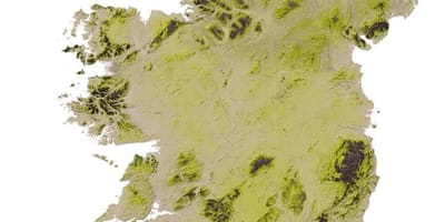 Geografická mapa írsko