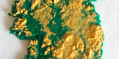 Mapa 3d mapa írsko