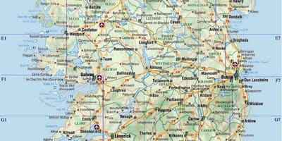 Mapa a4 mapa z írska