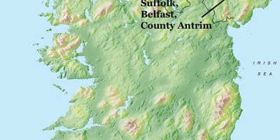 Mapa belfast severné írsko