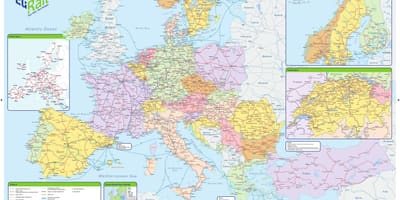 Mapa eurail írsko