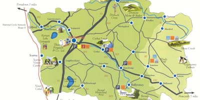 Mapa co nadol n írsko