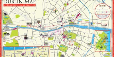 Mapu dublin írsko turistické atrakcie
