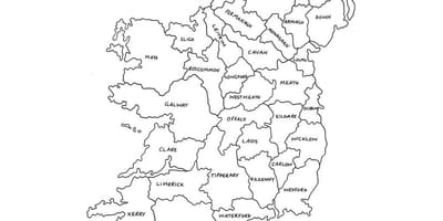 Mapa obrys mapy írsko