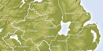Mapa riek v severnom írsku