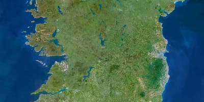 Mapa satelitná mapa írsko