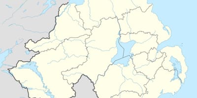 Mapa severného írska pláže 