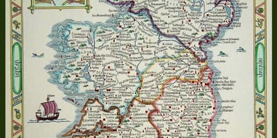 Mapa stredoveké írsko