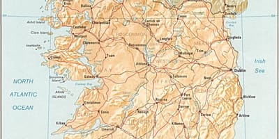 Mapa veľká mapa írska na predaj