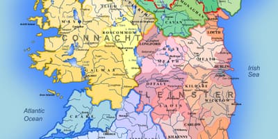Veľké podrobná mapa írsko