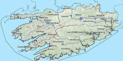 Podrobná mapa západnej írsko